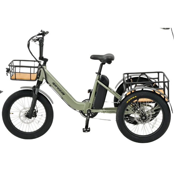 Revom T1 Fat Tyre Electric Mountain Trike Green