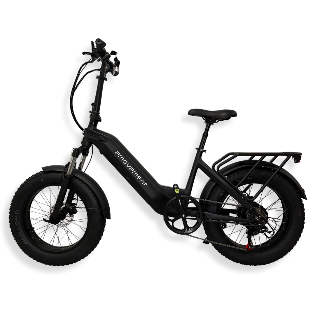 E-MOVEMENT Raven Long Range Fat Tyre Step Through Electric Bike 500W