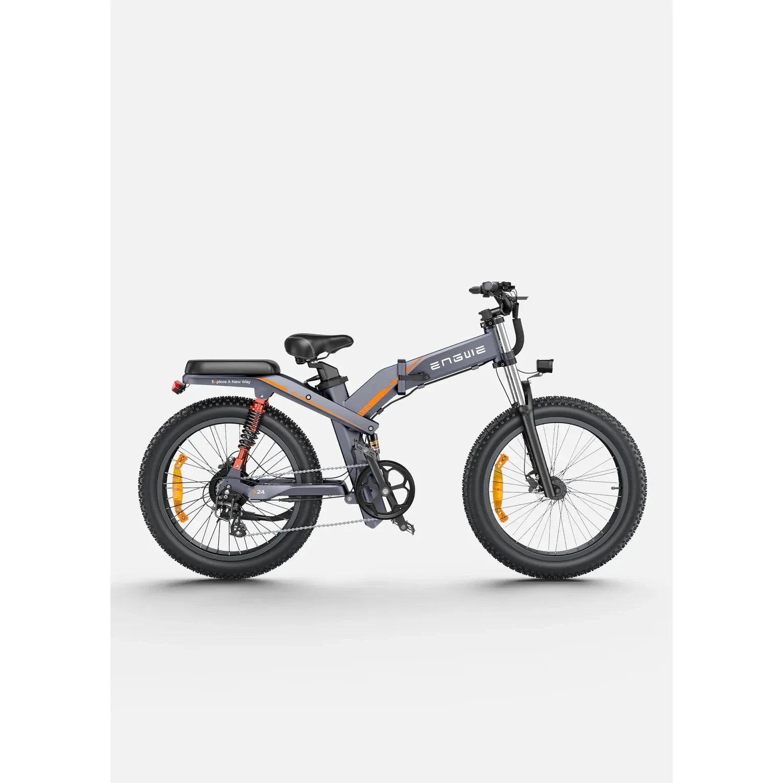 ENGWE X24 700W Folding Fat Tyre Electric Bike Grey