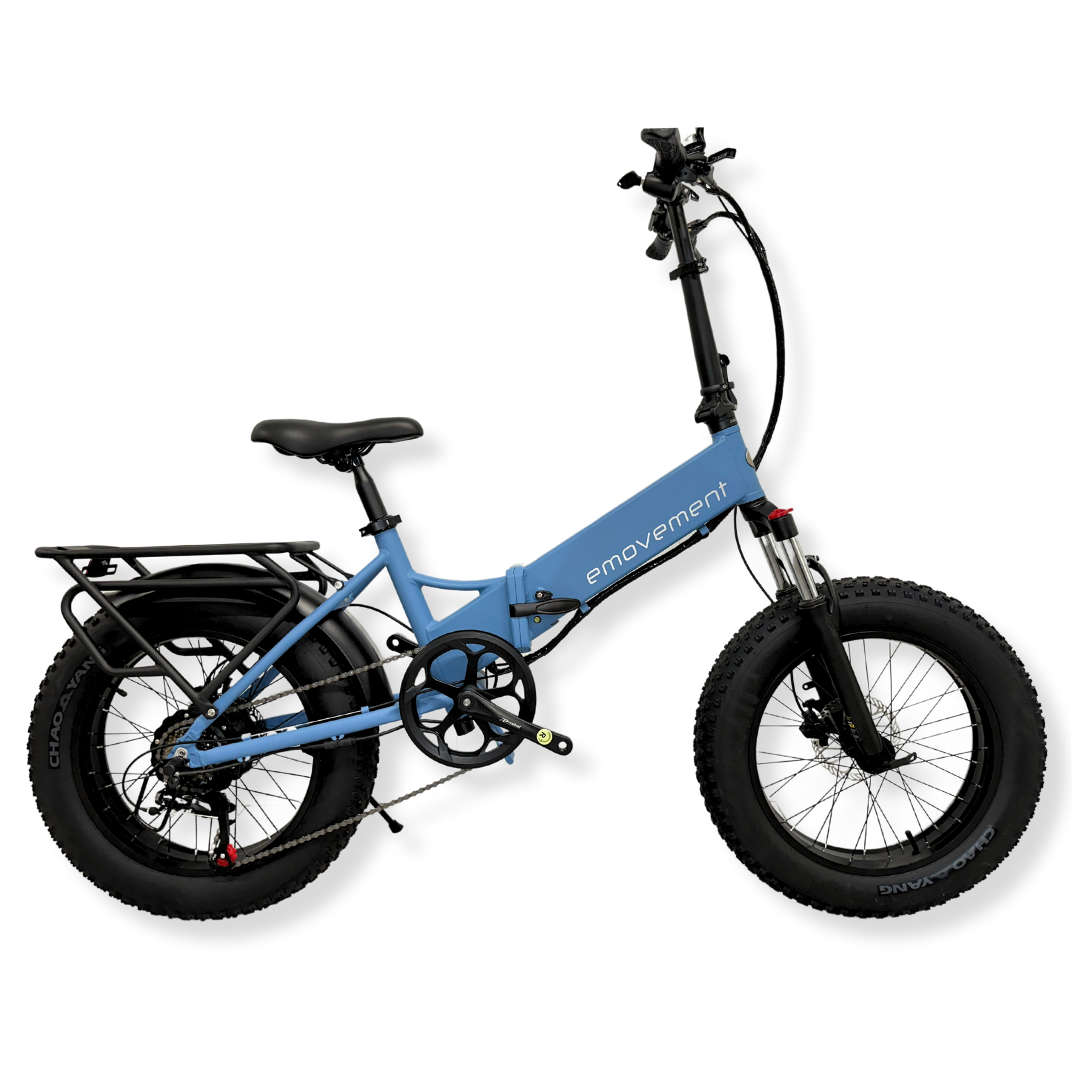 E-MOVEMENT Pixie Pastel Folding Electric Bike 500W Blue