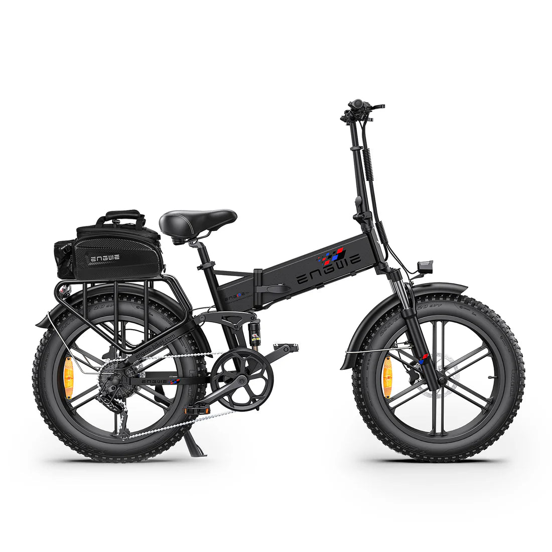 Powered Pedals | ENGWE ENGINE PRO UF Folding Fat Tyre 750W eBike With Luggage