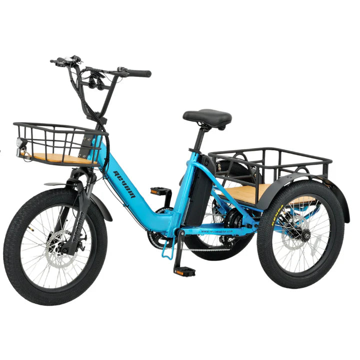 Revom T1 Fat Tyre Electric Mountain Trike Blue