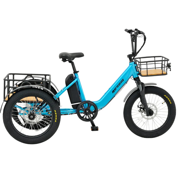 Revom T1 Fat Tyre Electric Mountain Trike Blue