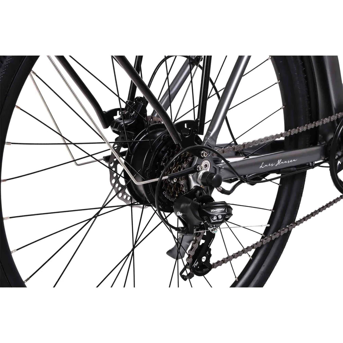 Hygge Aarhus Granite Crossbar Hybrid 250W Electric Bike Wheels