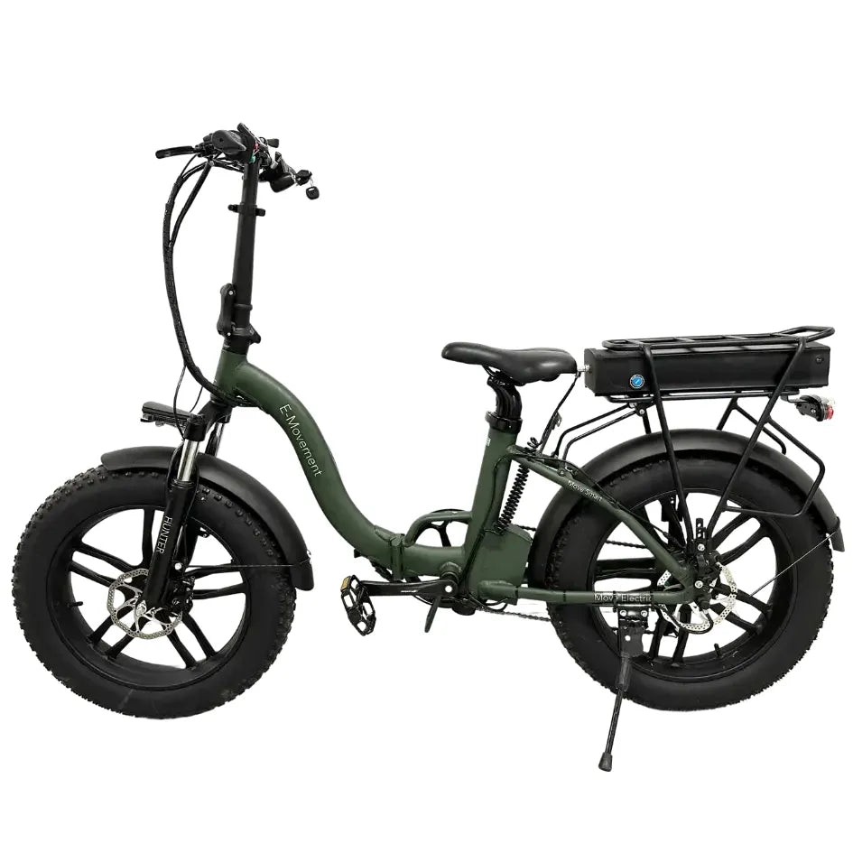 E-MOVEMENT Hunter Extreme Folding Fat Tyre Electric Bike 250W Green