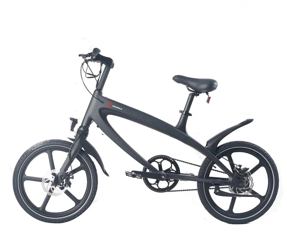 Powered Pedals | Cruzaa Electric Bike 240W City E-Bike Bluetooth Speakers Black