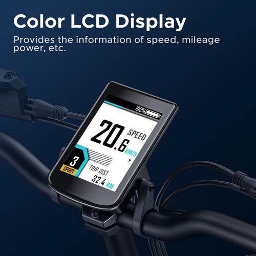 Powered Pedals | ENGWE ENGINE PRO UF Folding Fat Tyre 750W eBike LCD display