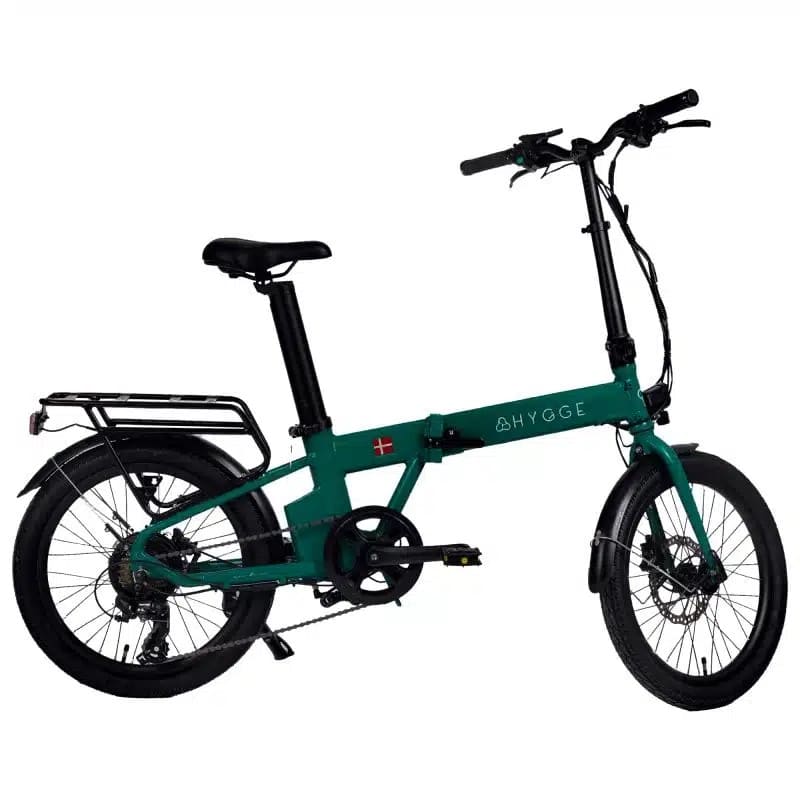 Hygge Virum Folding Racing Green 250W Electric Bike