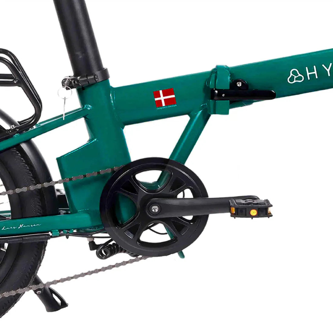 Hygge Virum Folding Racing Green 250W Electric Bike