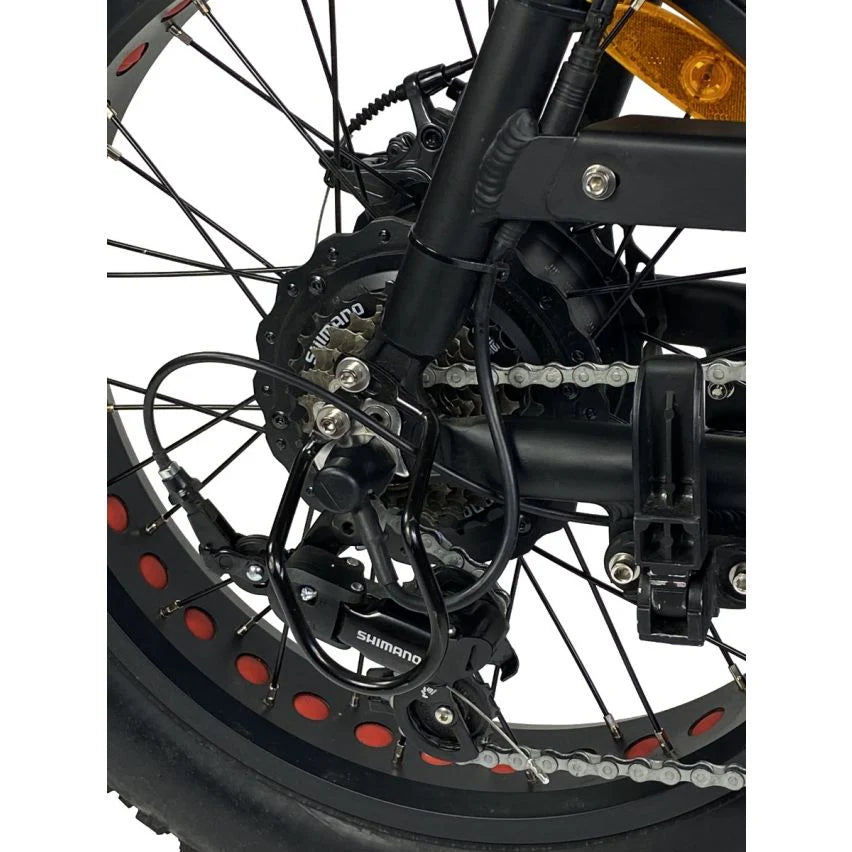 Powered Pedals | Cruz73 Retro Unlimited 750W Fat Tyre  Electric Bike wheels