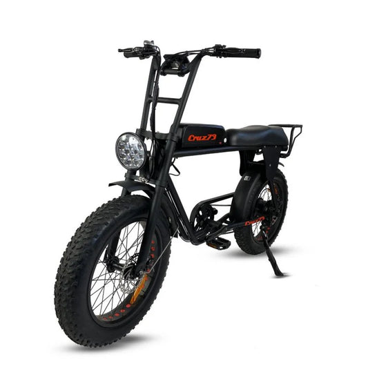 Powered Pedals | Cruz73 Retro Unlimited 750W Fat Tyre  Electric Bike  side on