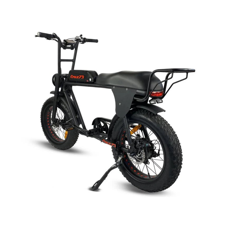 Powered Pedals | Cruz73 Retro Unlimited 750W Fat Tyre  Electric Bike rear