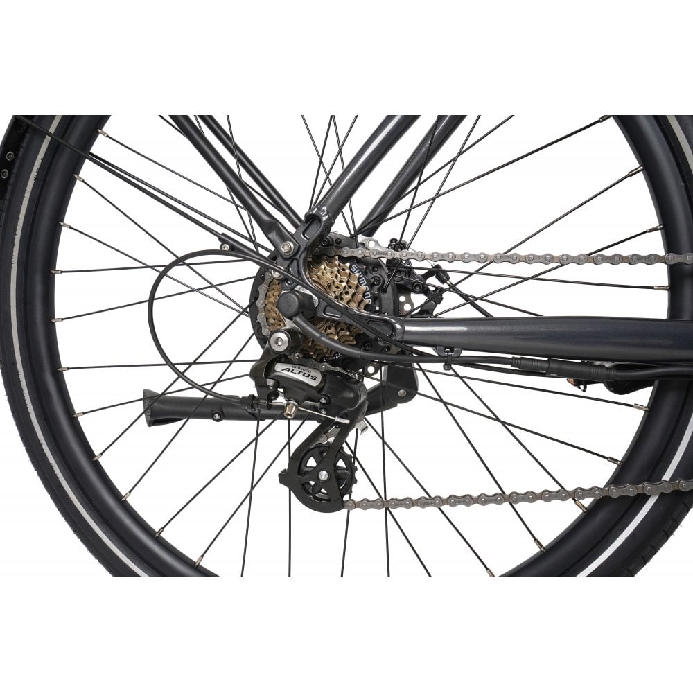 Powered Pedals | Dawes Scenic Cross Bar Electric Hybrid Bike - 2025 Back Wheel