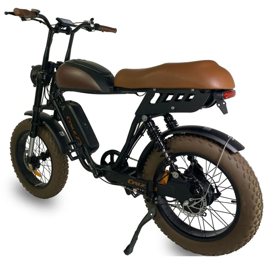 Powered Pedals | Cruz73 Mariner Retro Fat Tyre Electric Bike 250W Rear