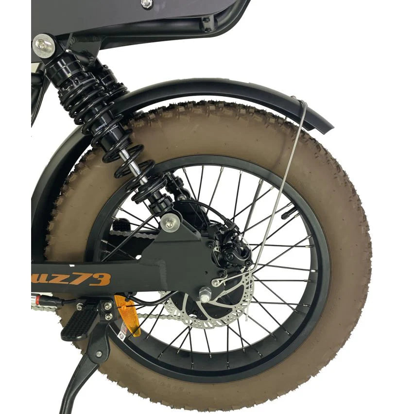 Powered Pedals | Cruz73 Mariner Retro Fat Tyre Electric Bike 250W Wheel